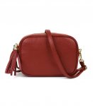 Vera Pelle P14 Dámska crossbody kabelka vínová