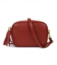 Vera Pelle P14 Dámska crossbody kabelka vínová