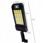 Izoxis 19444 Pouličné osvetlenie solárne 240 LED COB, IP67, 72 W, 800 lm čierne
