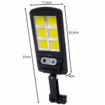 Izoxis 19441 Pouliční osvětlení solární 120 LED COB, IP65, 36 W, 500 lm černé