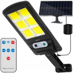 Izoxis 19441 Pouliční osvětlení solární 120 LED COB, IP65, 36 W, 500 lm černé