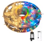 KIK KX5236 Vianočné osvetlenie 500 LED, teplá biela, mulicolor, diaľkové ovládanie, 50m