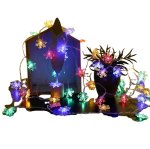 KIK KX5240 Vianočné osvetlenie vločky 100 LED, multicolor, 10m