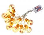KIK KX5243 Vianočné osvetlenie žiarovky 50 LED, teplá biela, 3 m