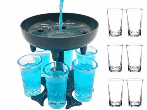 Verk 15983 Dávkavač alkoholu + 6 panáků modrá