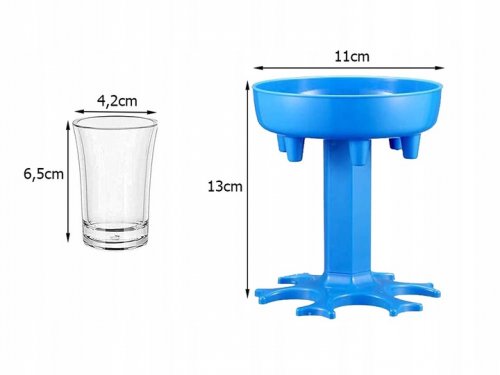 Verk 15983 Dávkavač alkoholu + 6 panáků modrá