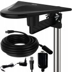 ISO 20635 Anténa venkovní DigiActiv 4G / LTE, Full HD, 28dB, VHF UHF, 4K, DVBT / T2 černá