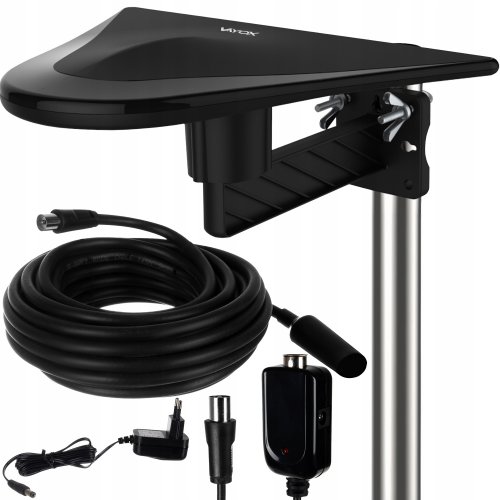 ISO 20635 Anténa venkovní DigiActiv 4G / LTE, Full HD, 28dB, VHF UHF, 4K, DVBT / T2 černá