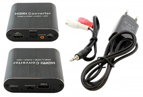 APT AK330 Kompaktný rozbočovač zvuku HDMI to HDMI + Audio + ARC