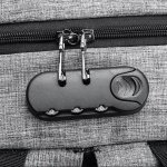 APT BQ57 Chytrý batoh Unisex s USB, zámek, šedočerný