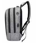 APT BQ57 Chytrý batoh Unisex s USB, zámek, šedočerný