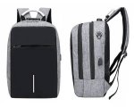 APT BQ57 Chytrý batoh Unisex s USB, zámek, šedočerný