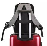 APT BQ57 Chytrý batoh Unisex s USB, zámek, šedočerný