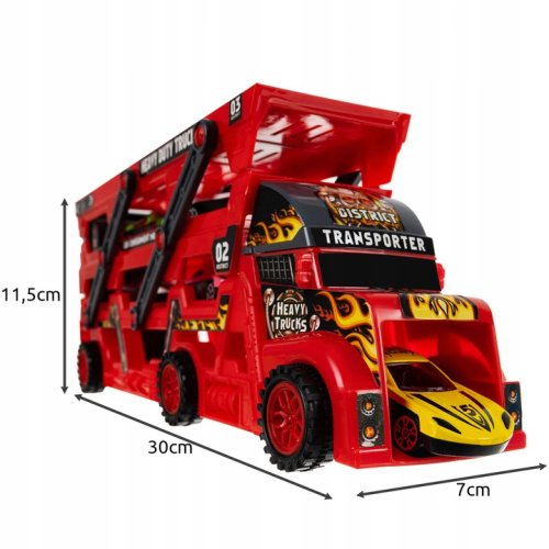 Kruzzel 19885 Kamion s autíčky červený