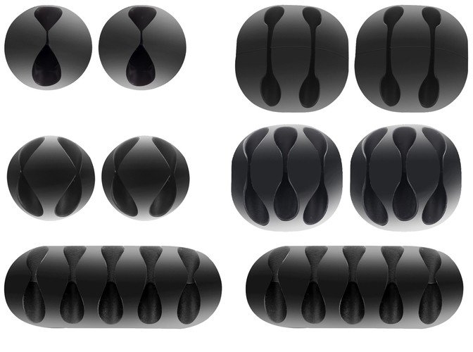 Izoxis 18913 Stolní organizér kabelů 10 ks černý