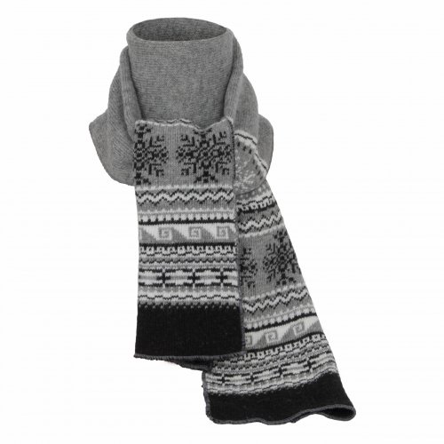 Haker Pánský zimní set čepice a šála šedá