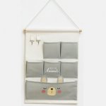 eCa Závěsný organizér na hračky 50 x 35 cm šedý