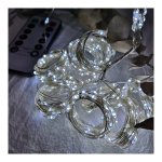 eCa Vánoční světelný závěs 200 LED, USB, dálkové ovládání, 3 x 2 m studený bílý