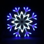 eCa Vánoční závěsná LED Vločka 40 x 40 cm, IP20 bílo-modrá