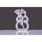 eCa Vianočná závesná LED Snehuliak 42 x 25 cm, IP20 multikolor