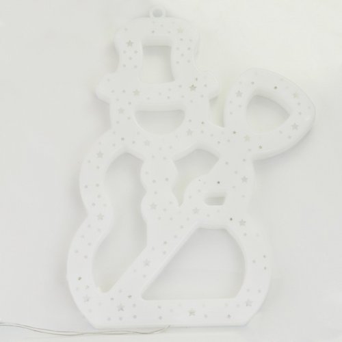 eCa Vánoční závěsná LED Sněhulák 29 x 22 cm, IP20 multikolor