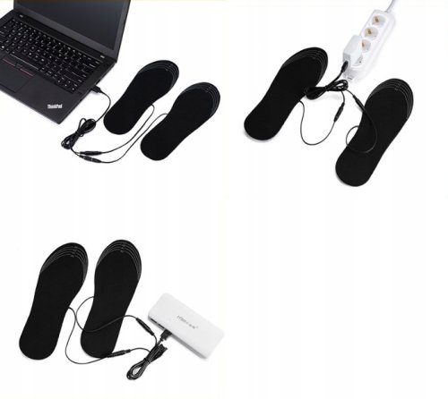 Trizand 19702 Elektricky vyhřívané vložky do bot USB, vel. 35-40 černé