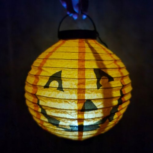 Malatec 20162 Lampión Halloween svietiaca tekvica LED 20 cm