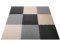 KIK KX5154 Pěnová podložka puzzle 60 x 60 cm, 9 ks černo-šedo-bílá