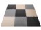KIK KX5154 Penová podložka puzzle 60 x 60 cm, 9 ks čierno-šedo-biela