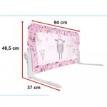 KIK KX5318 Ochranná zábrana na posteľ 90 cm ružovofialová