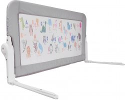 KIK KX5318 Ochranná zábrana na posteľ 90 cm šedobiela