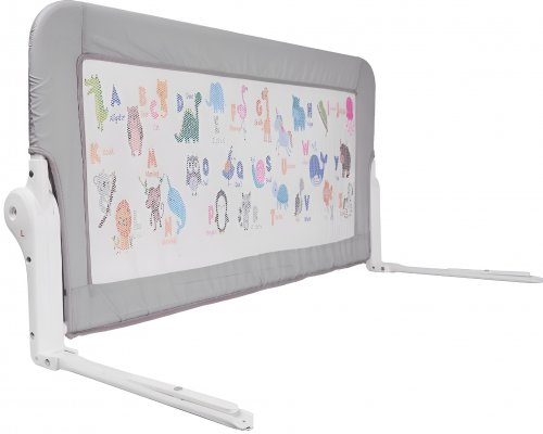 KIK KX5318 Ochranná zábrana na postel 90 cm šedobílá