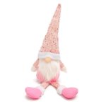 eCa Vánoční dekorace Skřítek 46 cm růžový