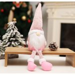 eCa Vánoční dekorace Skřítek 46 cm růžový