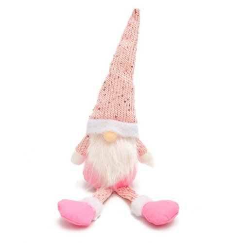 eCa Vánoční dekorace Skřítek 46 cm růžový