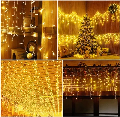 Foxter DAH200 Vánoční světelný závěs FLASH 200 LED, IP44, 30W teplá bílá 8 m