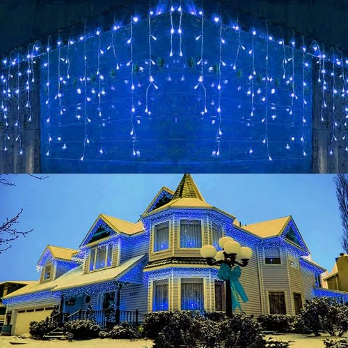 Foxter DAH300 Vánoční světelný závěs FLASH 300 LED, IP44, 30W modrá 12 m 