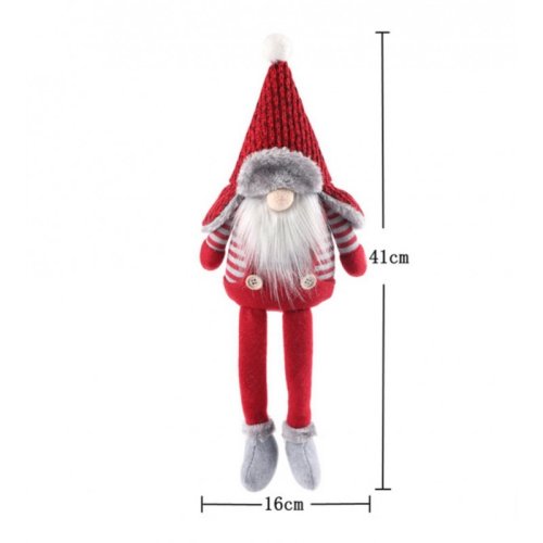 eCa KSN10 Vánoční dekorace Skřítek 41 cm červený