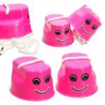KIK KX7532 Detské chodúle plast 10 x 5,5 x 6cm 2 ks ružové
