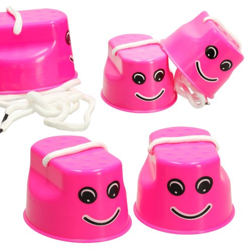 KIK KX7532 Dětské chůdy plast 10 x 5,5 x 6cm 2 ks růžové