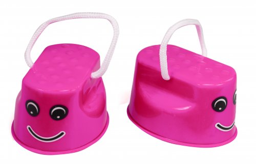 KIK KX7532 Detské chodúle plast 10 x 5,5 x 6cm 2 ks ružové