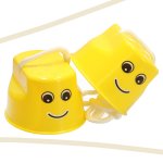 KIK KX7532 Dětské chůdy plast 10 x 5,5 x 6cm 2 ks žluté