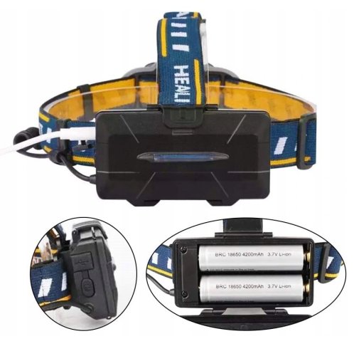 Genetic 1249 Čelovka LED Dioda 7 x LED CREE T6 7000 lm