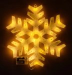 Foxter Svítící LED vločka XXL 40 cm teplá bílá 