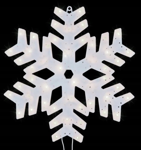 Foxter Svítící LED vločka XXL 40 cm teplá bílá 