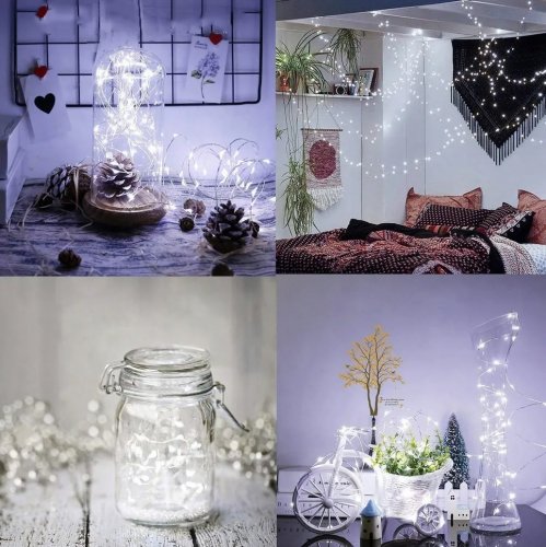 Foxter XT2284 Světelný řetěz na baterie 50 LED studená bílá 
