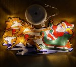 Foxter Svietiace LED Santa Claus a sob 25 cm