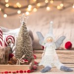 eCa ASN03 Vánoční dekorace Anděl 38 cm bílý