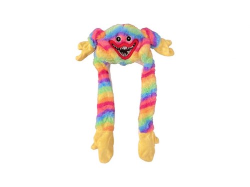 Effly Plyšová LED svítící čepice Huggy Wuggy - duhová 