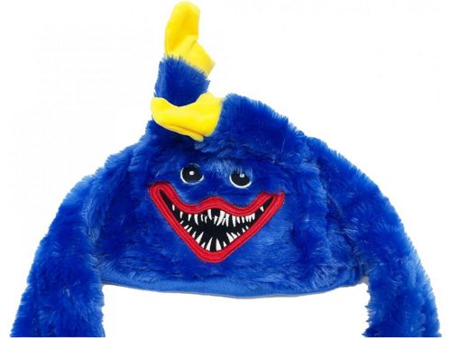 Effly Plyšová LED svietiaca čiapka Huggy Wuggy - modrá